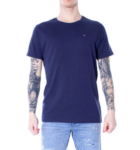 T-shirt Bleu en Coton avec Logo