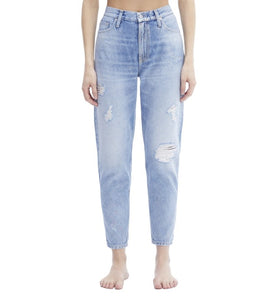 Jean Regular Bleu avec Effet Déchiré