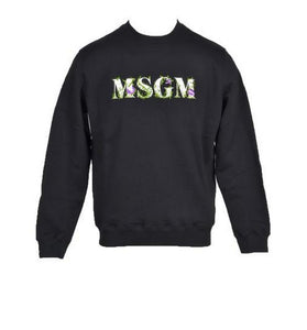 Sweat Noir en Coton Imprimé Logo