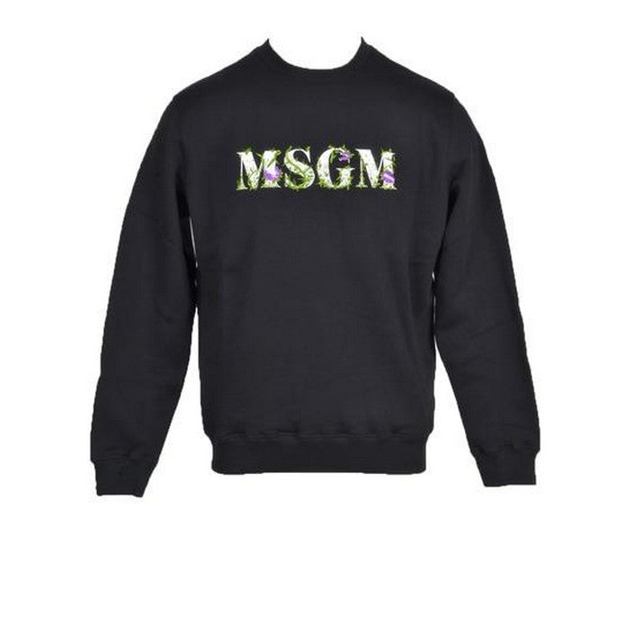 Sweat Noir en Coton Imprimé Logo