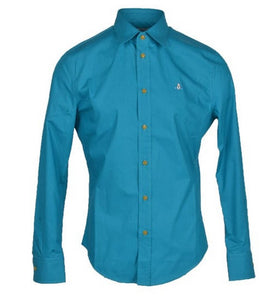 Chemise Bleu Turquoise en Coton