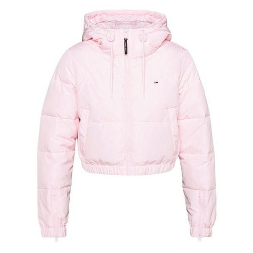 Doudoune Rose Courte avec Logo