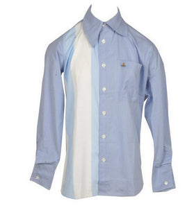 Chemise Blanche et Bleue en Coton