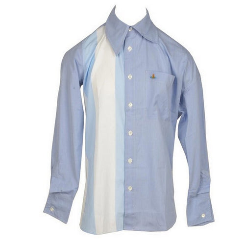 Chemise Blanche et Bleue en Coton
