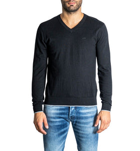 Pull Noir à Col en V