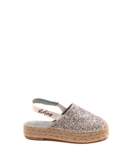 Sandales Argentées en Cuir