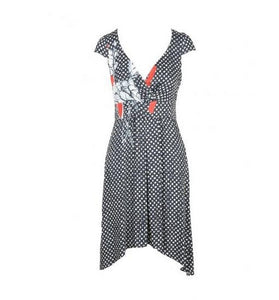 Robe Noire à Pois Blanc