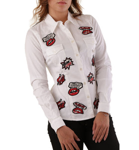 Chemise Blanche "J'adore Plein !"