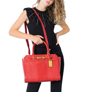 Sac à Main Rouge avec Bandoulière