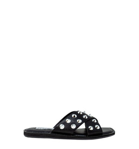 Sandales Noirs Cloutés en Cuir