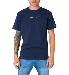 T-shirt Bleu en Coton avec Logo