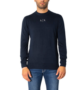 Pull Bleu en Coton Mélangé