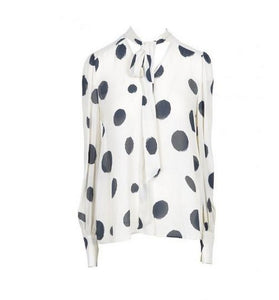 Blouse Blanche à Pois