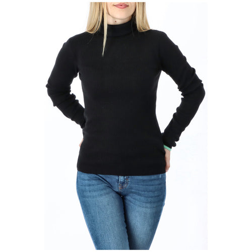 Pull Noir en Coton Mélangé