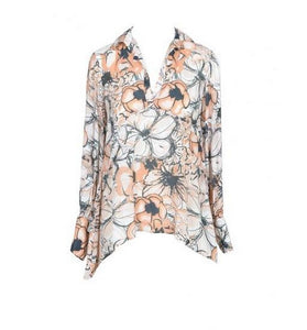 Blouse Rose à Motif Floral