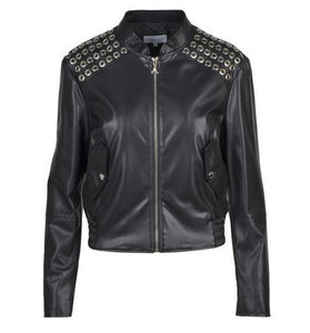 Veste de Motard Courte en Cuir