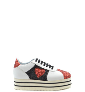 Sneakers Basses Blanches et Rouges