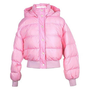 Doudoune Rose à Capuche