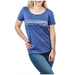 T-Shirt Bleu en Coton