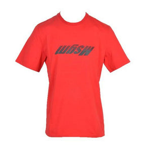 T-Shirt Rouge en Coton Imprimé Logo