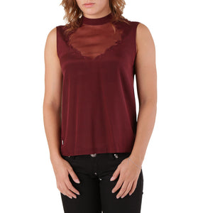 Haut Rouge en Soie