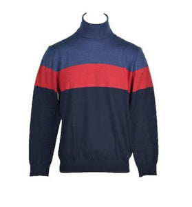 Pull Tricolore en Laine Mélangée