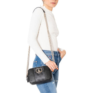 Petit Sac Porté Epaule Noir en Cuir