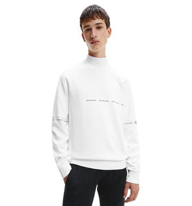 Pull Blanc en Coton Mélangé