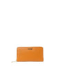 Portefeuille Orange en Cuir