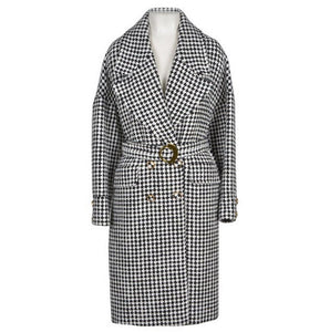 Manteau Long Noir et Blanc