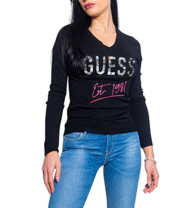 Pull Noir à Col en V