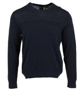 Pull Bleu en Lin Mélangé