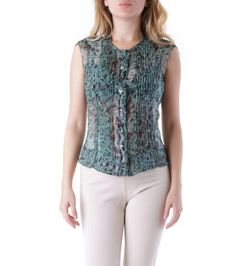 Blouse Verte en Soie