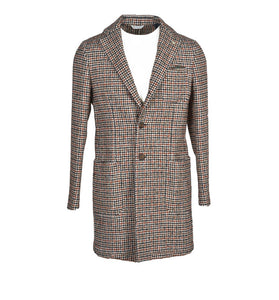 Manteau Bleu en Coton Mélangé