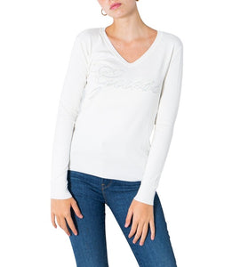 Pull-over Blanc en Coton