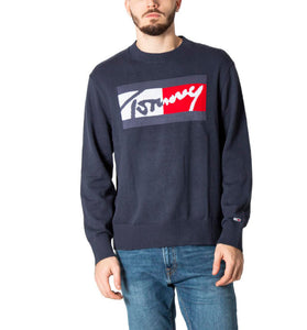 Pull Bleu avec Imprimé "Tommy"