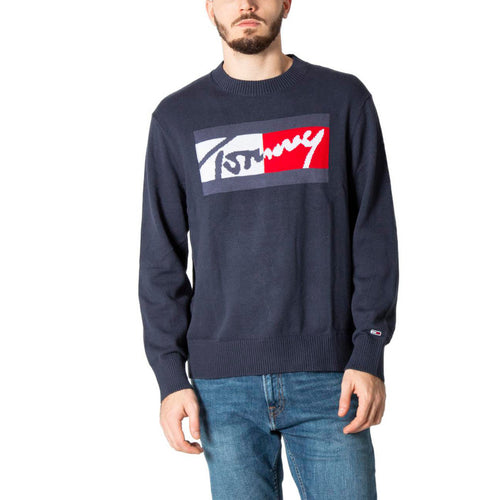 Pull Bleu avec Imprimé "Tommy"