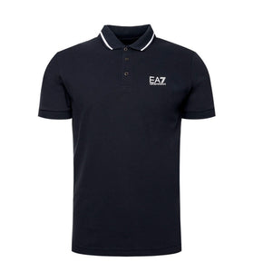 Polo Slim Bleu en Coton