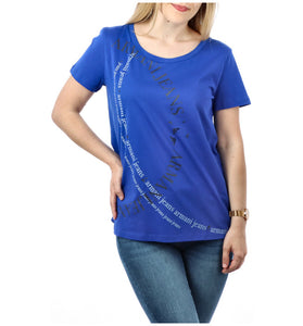 T-Shirt Bleu en Coton