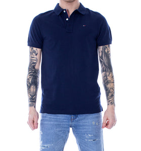 Polo Bleu en Coton avec Logo