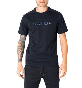 T-Shirt Noir en Coton Mélangé