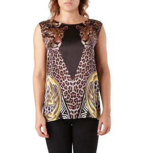 Haut Panthère en Soie