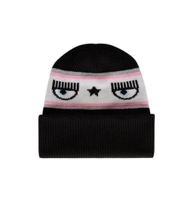 Bonnet Noir et Blanc en Laine