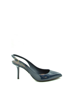 Escarpins Bleus en Cuir