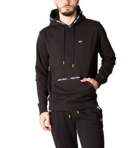 Sweat Noir à Capuche avec Logo