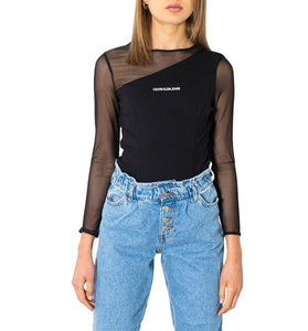 T-Shirt Noir à Manches Longues