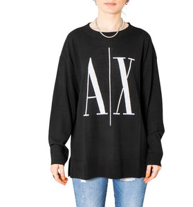 Pull Noir en Laine Coupe Ample