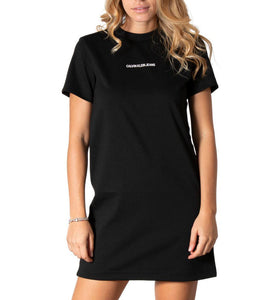 Mini-Robe Noire à Manches Courtes