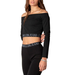 T-Shirt Noir à Manches Longues