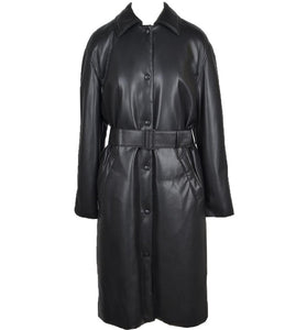 Manteau Noir en Cuir
